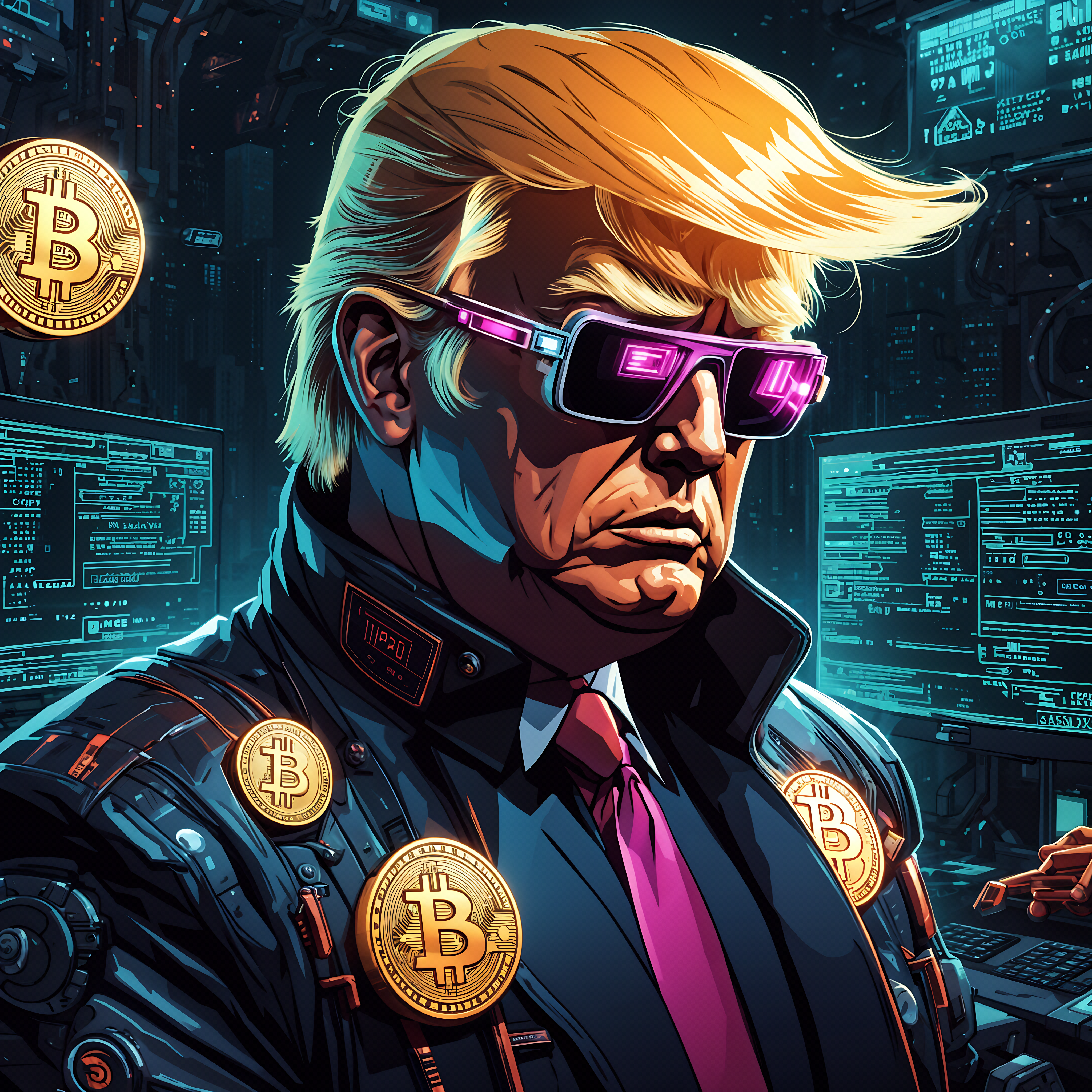 trump o presidente cripto, imagem feita por IA